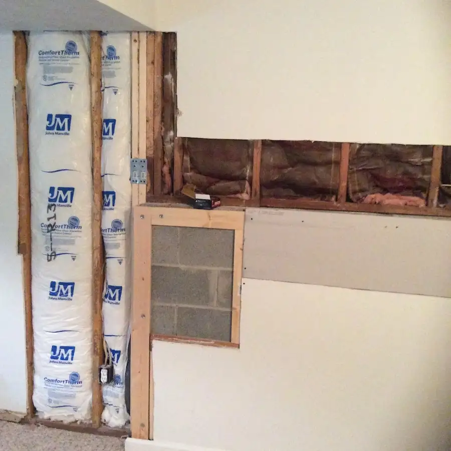 Wall insulation replacement during Contents Cleaning & Restoration in Mayo